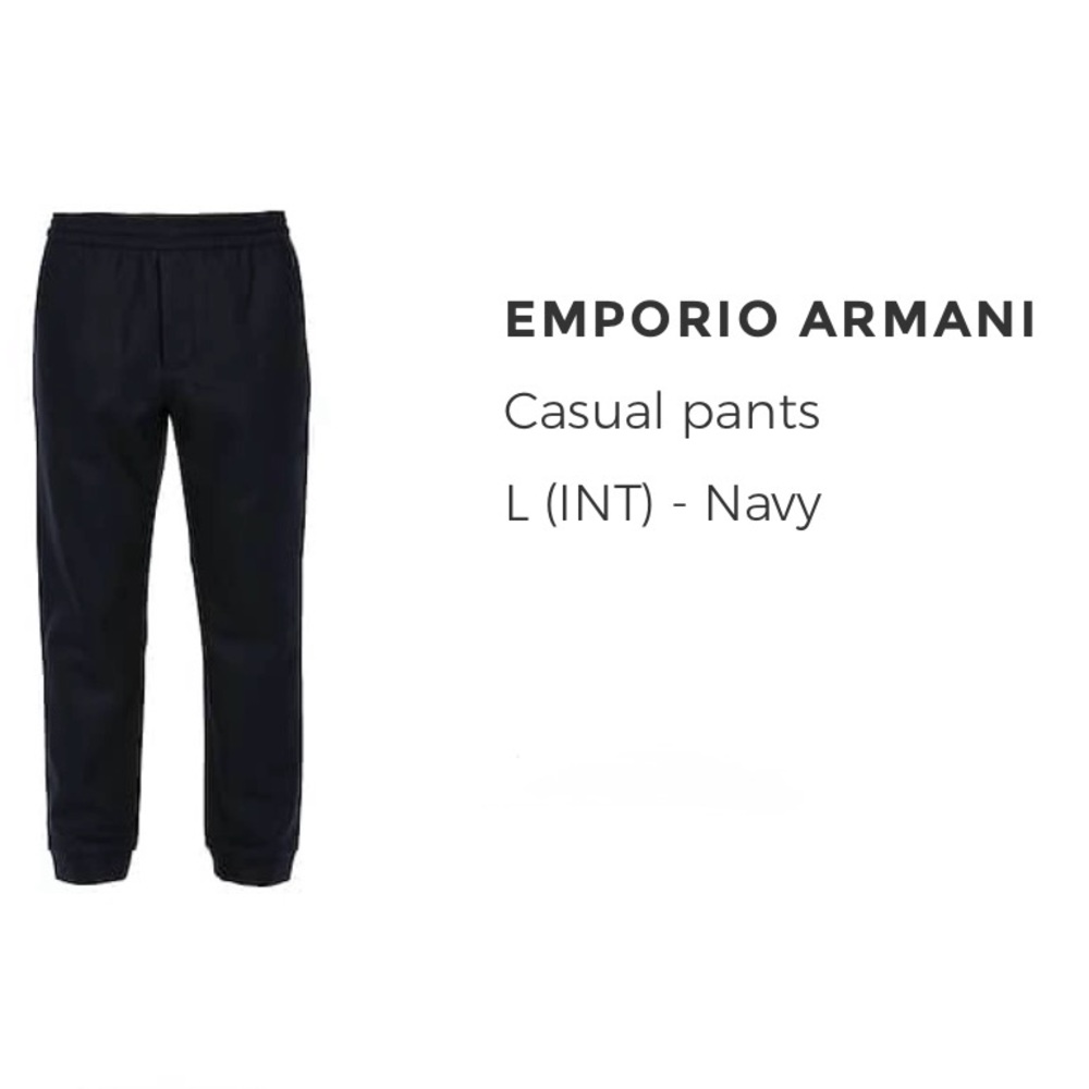 Emporio Armani Blue Jogger Sweatpants Relaxed Fit